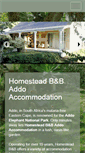 Mobile Screenshot of homesteadbnb.co.za